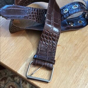 Faux croc belt